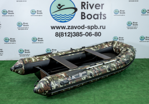 Лодка ПВХ РИБ RiverBoats RB-380 (Встроенный рундук) (New)